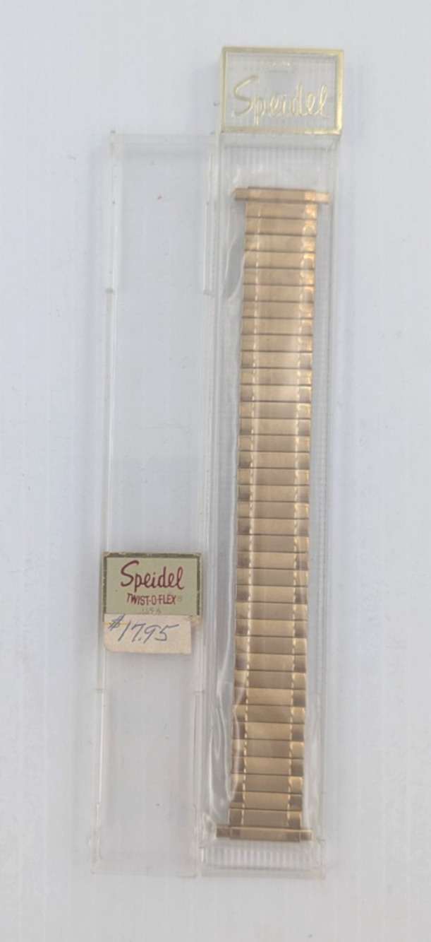 Speidel Gold Twist O Flex Stainless Steel Mens Watch Band